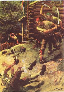 Megbotlottam és hanyatt gurultam, a Treasure Island-ről, a MacDonald 1947 kiadásában (színes litho)