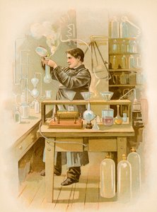 Thomas Edison a laboratóriumában