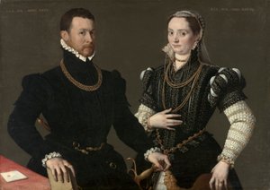 Egy pár portréja, c. 1580-1588 (olaj, vászon)