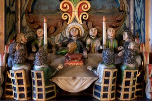 Az utolsó vacsora, oltárkép részlete, Mo I Rana templom alkotó: Norwegian School