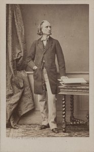 Liszt Ferenc zeneszerző portréja 1811-1886, c. 1870. alkotó: Numa Blanc