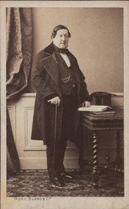 Gioachino Antonio Rossini zeneszerző portréja 1792-1868, 1868 előtt. alkotó: Numa Blanc