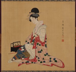 Oiran, Edo-korszak, 19. század eleje-közepe. alkotó: Numata Gessai