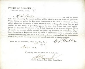 O. S. Fuller (Missouri állam, St. Louis megye) hűségi esküje alkotó: O.S. Fuller