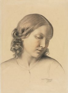 Fiatal nő portréja, c. 1854-1858. alkotó: Octave Tassaert