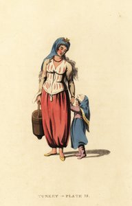 Görög nő lányával, Márványszigeten alkotó: Octavian (after) Dalvimart