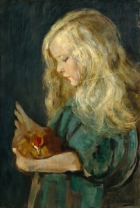 Lány tyúkkal