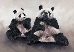 Kínai medve, Pixiu, 2014 (akril, vászon) alkotó: Odile Kidd