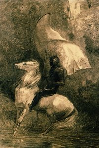Egy lovag, 1885 körül alkotó: Odilon Redon