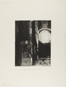 És minden oldalon bazaltoszlopok,...a fény hullik a boltíves tetőről, 24/3. tábla alkotó: Odilon Redon