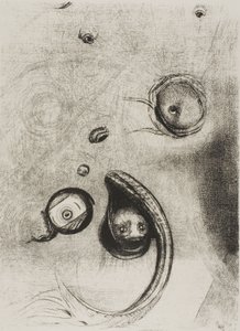 És hogy a fej nélküli szemek úgy lebegtek, mint a puhatestűek, 13/24 alkotó: Odilon Redon