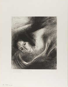 És az ördög, aki megtévesztette őket, a Tűz és Kénkő tavába vetették, ahol a fenevad és a hamis próféta van, 10/12. alkotó: Odilon Redon