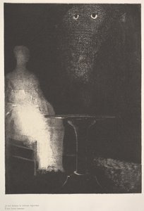Lent egy emberi forma párás kontúrjait láttam, 1896. alkotó: Odilon Redon