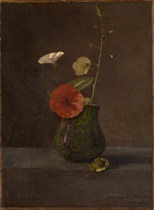 Virágcsendélet zöld kancsóban alkotó: Odilon Redon
