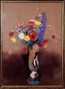 Virágcsokor a mezőkről. Odilon Redon (1840-1916) festménye alkotó: Odilon Redon