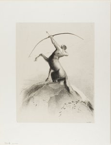 Kentaur a felhőkre céloz alkotó: Odilon Redon