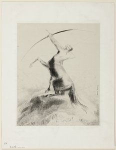 Kentaur a felhőkre céloz alkotó: Odilon Redon