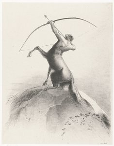 Kentaur az ég felé mutat Kentaur az orrára célzott alkotó: Odilon Redon