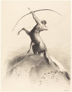 Kentaur a Felhőkre céloz alkotó: Odilon Redon
