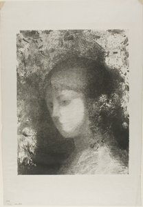 Gyermekfej virágokkal alkotó: Odilon Redon