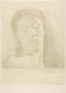 Csukott szemek alkotó: Odilon Redon