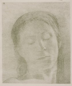 Csukott szemek alkotó: Odilon Redon