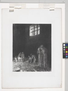 In The Shadow Of People Weep And Pray... (litográfia csiszolt rátétpapíron) alkotó: Odilon Redon