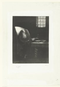 Az olvasó Le Liseur (cím a tárgyon) Rodolphe Bresdin portréja alkotó: Odilon Redon