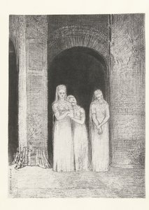 A papnők őrködtek A papnők vártak La Nuit (sorozat címe) Az éjszaka (sorozat címe) alkotó: Odilon Redon