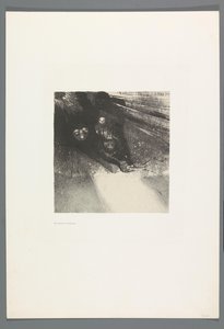 Lárvák és bújók La Maison Hautée, 6 litográfia címlapja Het Haunted House, La Maison Hantée, illusztrációk Bulwer-Lytton szövegével, franciára fordította René Philipon, (sorozat címe) alkotó: Odilon Redon