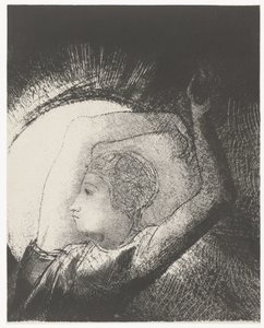 Napba öltözött nő ...une femme revêtue du Soleil (cím a tárgyon) Apokalipszis de Saint-Jean (sorozat címe) János kinyilatkoztatása (sorozat címe) alkotó: Odilon Redon