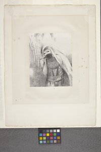 Teljesen fekete szivacsot húz a melléből... (litográfia csipke rátétpapíron) alkotó: Odilon Redon