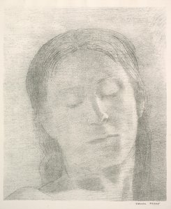 Csukott szemek alkotó: Odilon Redon