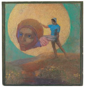 Szárnyas fejű figura (Ikarusz bukása) alkotó: Odilon Redon
