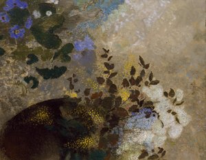 Virágok fekete vázában, 1909-1910 körül alkotó: Odilon Redon