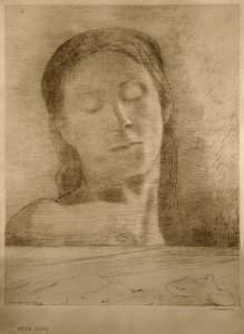 Csukott szemek alkotó: Odilon Redon