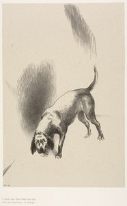 Ő [az elbeszélő kutyája] olyan furcsa tekintettel meresztette rám a szemét, 3. lemez a 6. lemezről alkotó: Odilon Redon