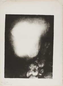A nő a virágok fűzésével vezetője alkotó: Odilon Redon