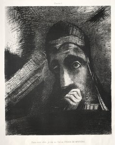 Hódolat Goya előtt: Álmomban titokzatos arcot láttam az égen, 1885. alkotó: Odilon Redon