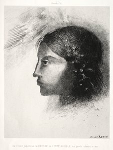 Hódolat Goya előtt: Ébredéskor megláttam az Értelmesség Istennőjét, 1885. alkotó: Odilon Redon