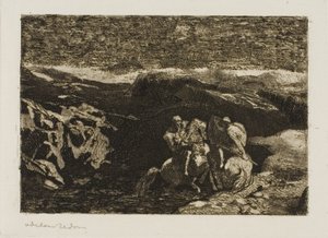 Lovasok a harcban alkotó: Odilon Redon