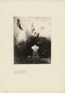 Ha egy közeli, sötét éjszakán egy jó keresztény, jótékonykodásból, valami régi rom mögé temeti íves testedet, 9/4. tábla alkotó: Odilon Redon