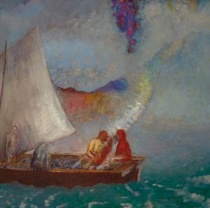 La Voile Grise, 1900-2005 körül (olaj, vászon) alkotó: Odilon Redon