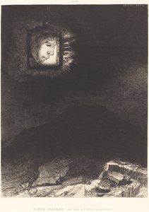 Bizonytalan csillogás, felfüggesztett fej alkotó: Odilon Redon