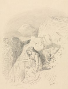 Melankólia, c. 1868. alkotó: Odilon Redon