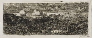 Hegyi táj alkotó: Odilon Redon