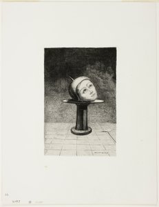 Az edényen tízes tányér az In Dreamsből alkotó: Odilon Redon