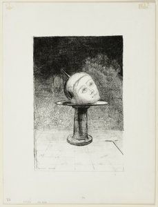 Az edényen tízes tányér az In Dreamsből alkotó: Odilon Redon