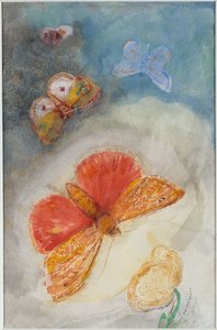 Pillangók és virág alkotó: Odilon Redon