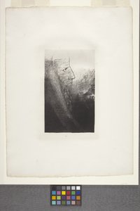 Szent Antal: "Segíts Istenem!" (litográfia kínai rátétpapíron) alkotó: Odilon Redon